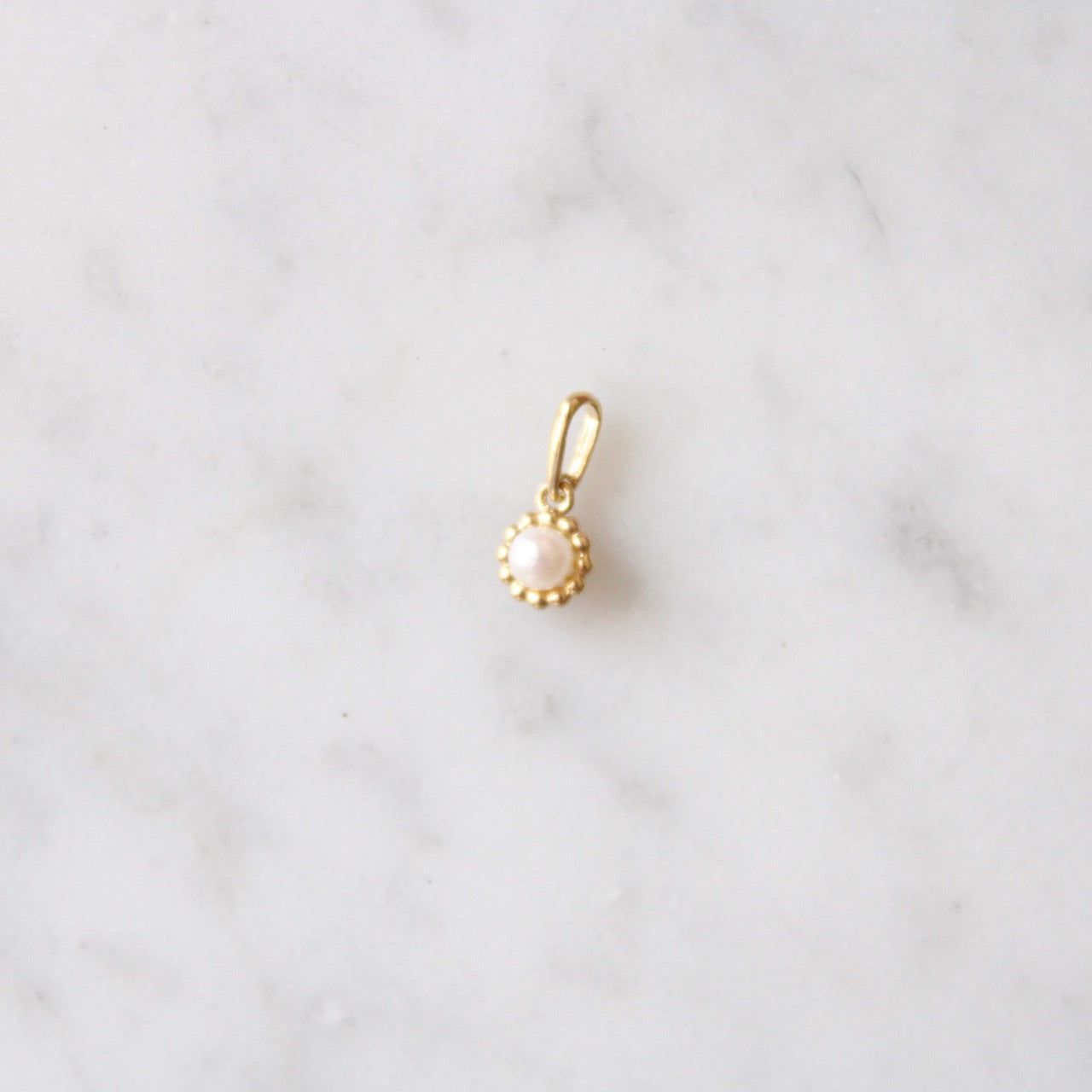 Tiny Pearl Flower Pendant