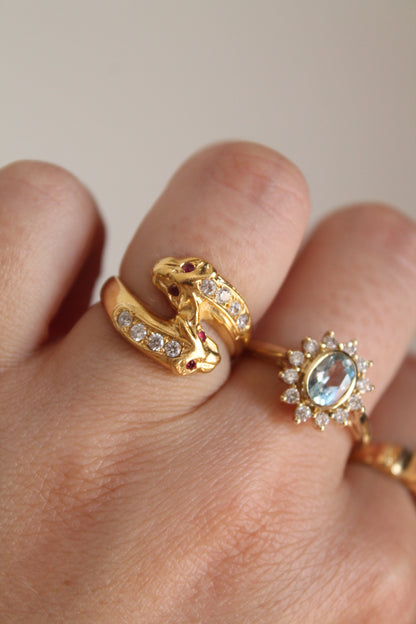 Aquamarine Lady Di Ring