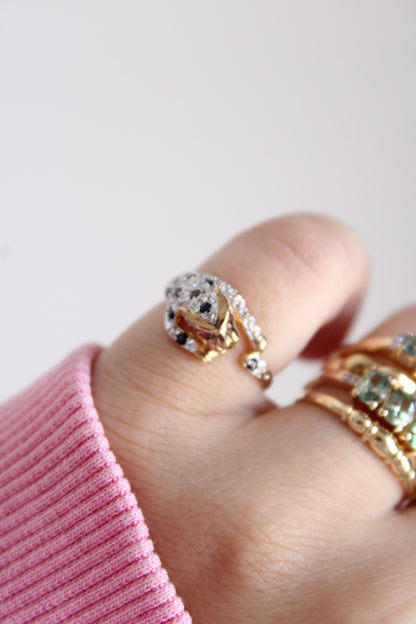 Ruby & Sapphire Leopard/Panther Ring