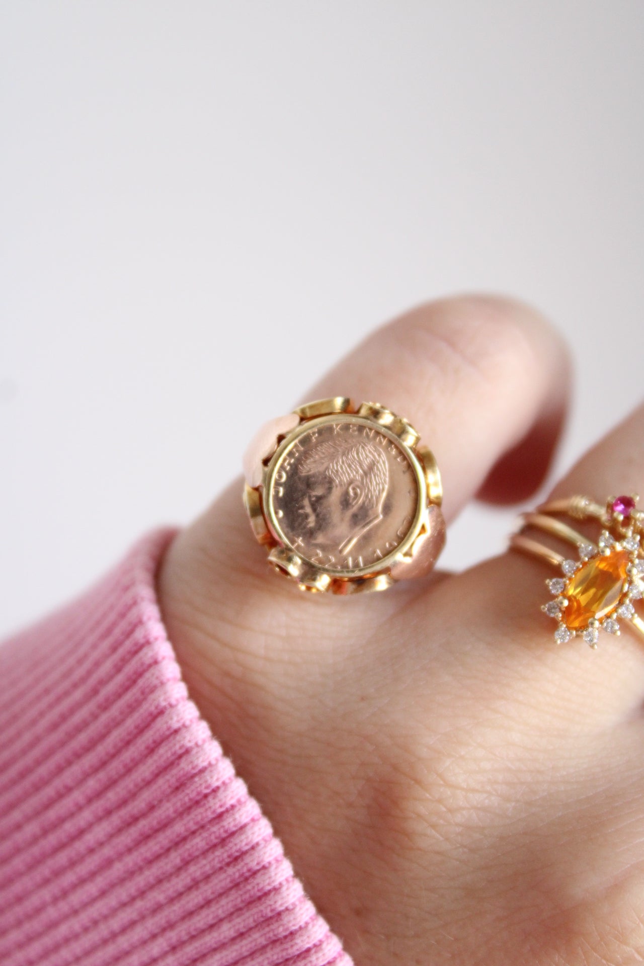 John F Kennedy Coin Ring