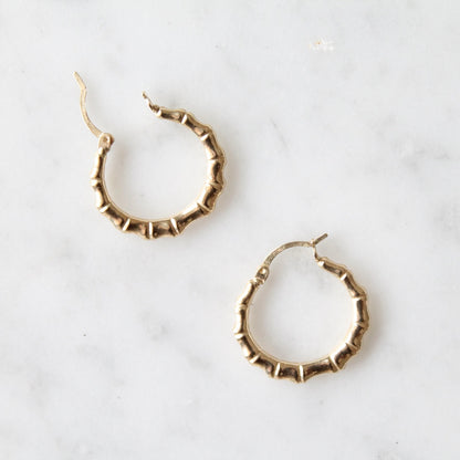 Bamboo Hoop Earrings
