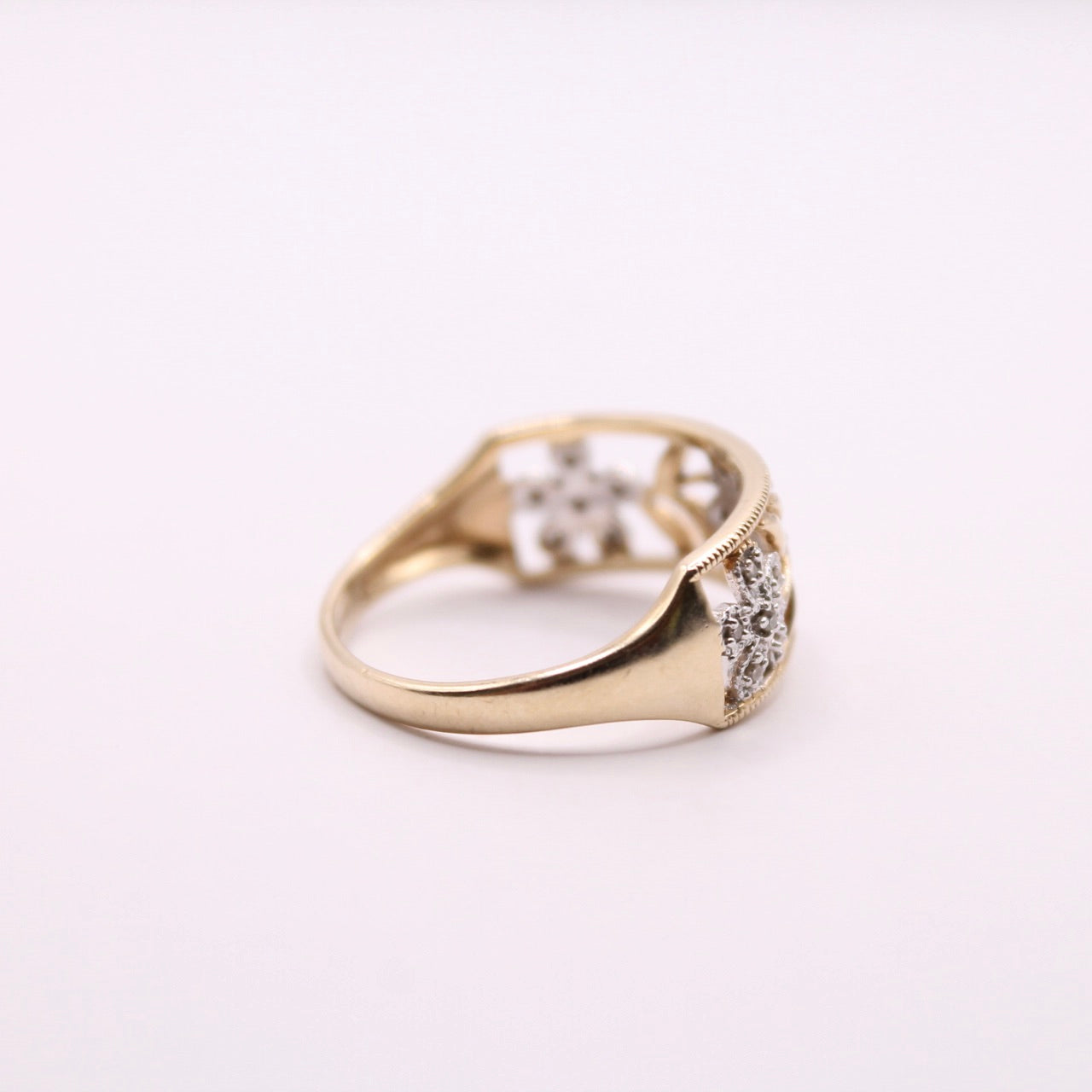 Diamond Flower Band Ring