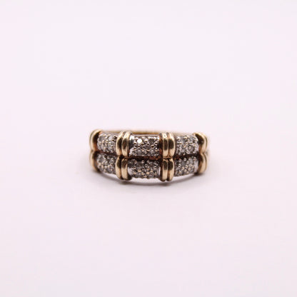 Double Diamond Bamboo Ring