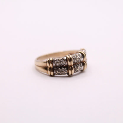 Double Diamond Bamboo Ring