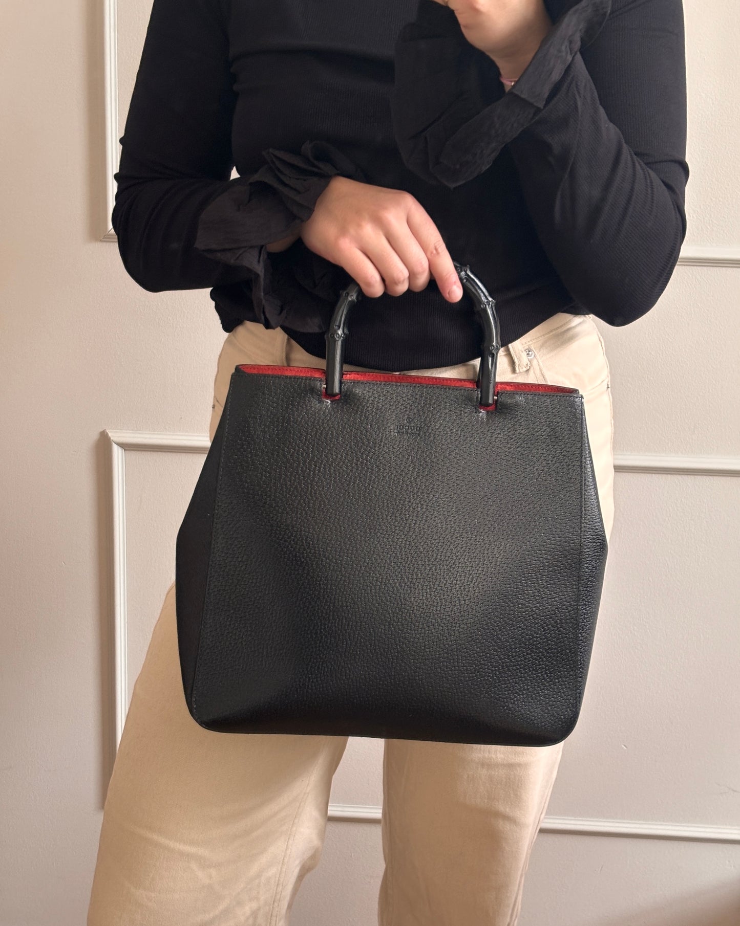 Gucci Bamboo Leather Hand Bag