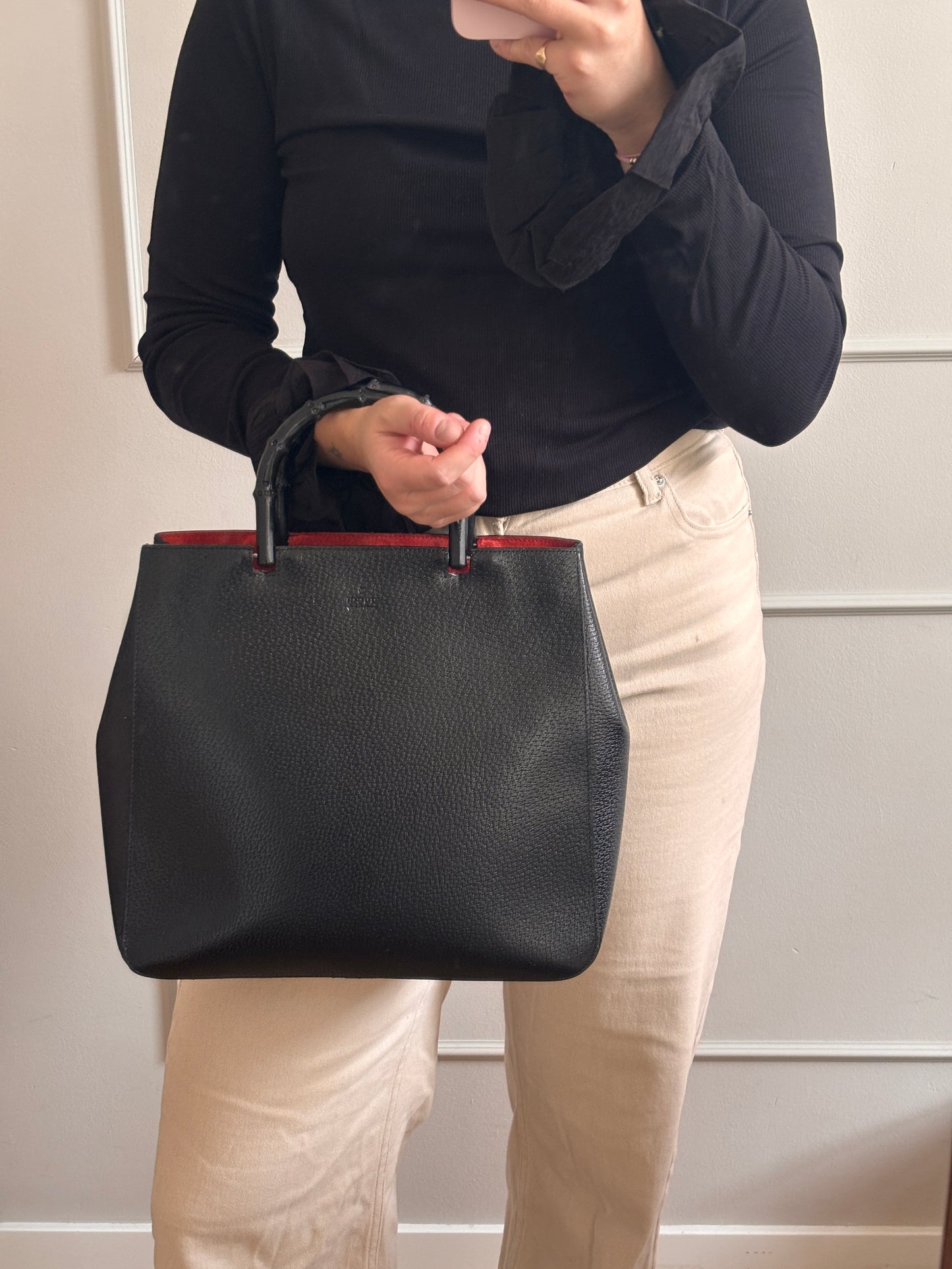 Gucci Bamboo Leather Hand Bag