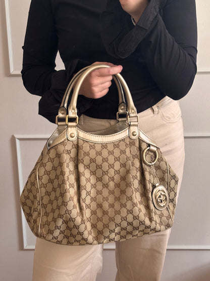 Gucci GG Canvas Sukey Hand Bag