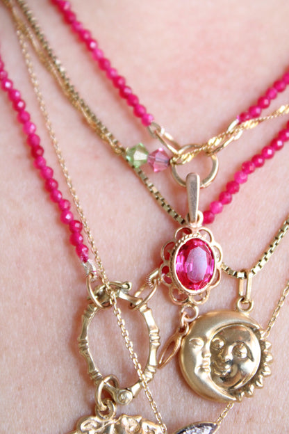 Ruby Flower Pendant