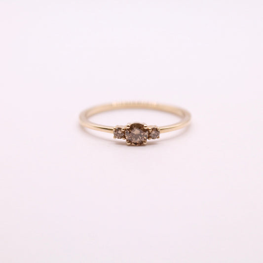 Champagne Diamond Trilogy Ring