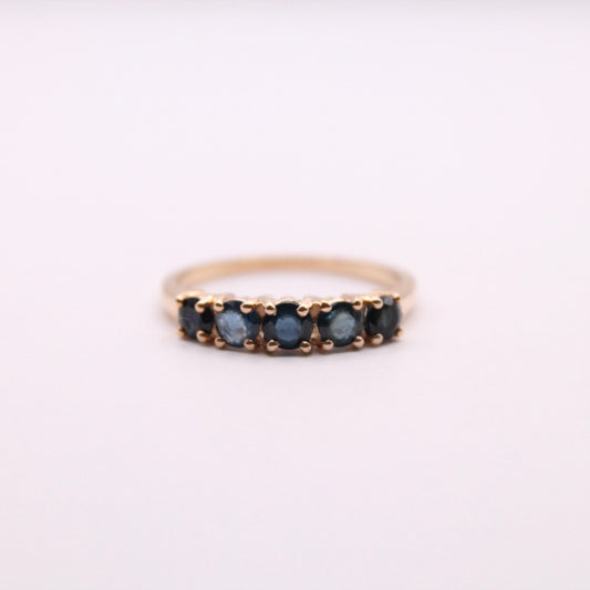 Sapphire Row Ring