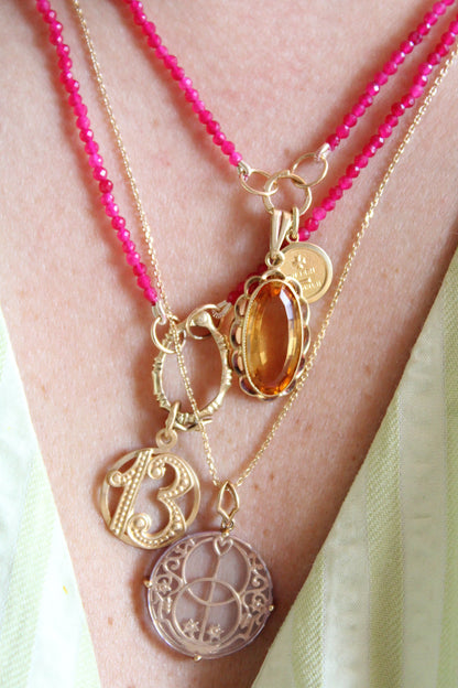 Citrine Flower Pendant