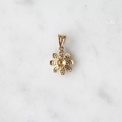 Enamel Daisy Flower Charm