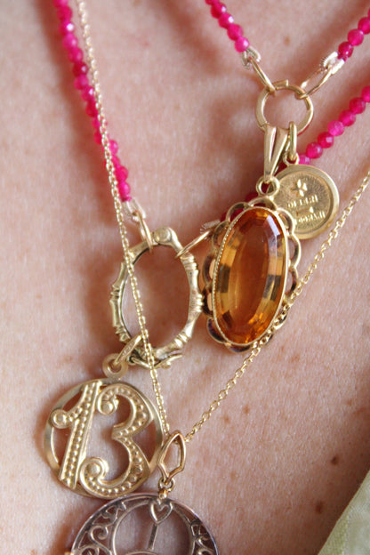 Citrine Flower Pendant