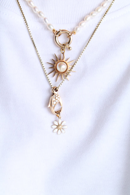 Enamel Daisy Flower Charm