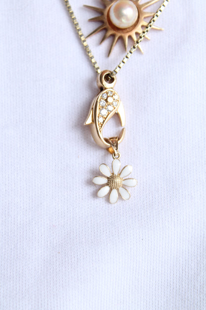 Enamel Daisy Flower Charm