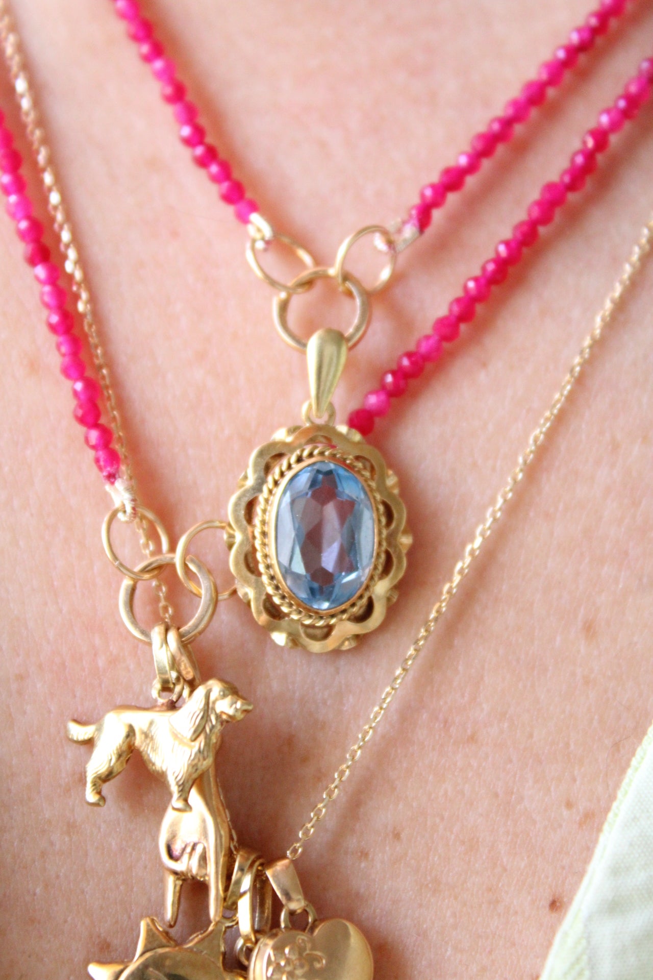 Aquamarine Flower Pendant