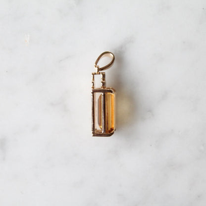 Citrine Baguette Pendant