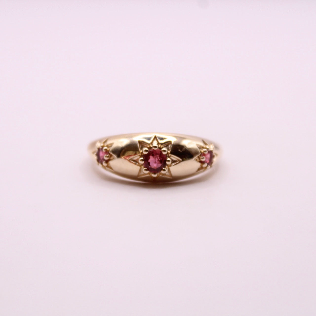 Rubellite Star Dome Ring