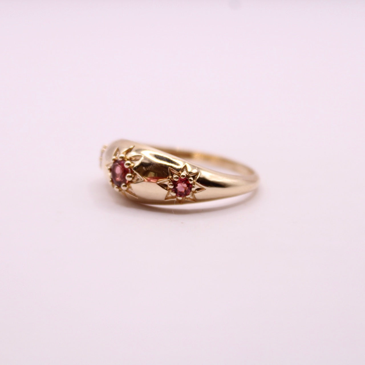 Rubellite Star Dome Ring