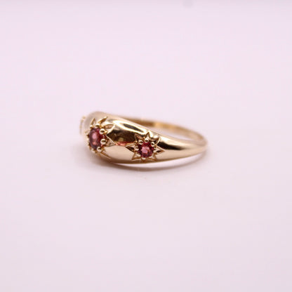 Rubellite Star Dome Ring
