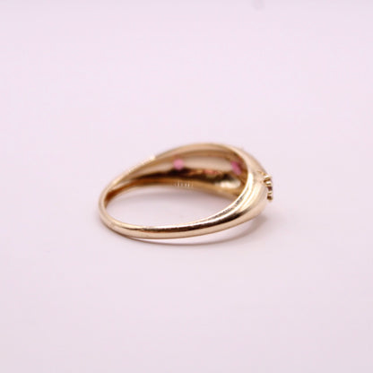 Rubellite Star Dome Ring