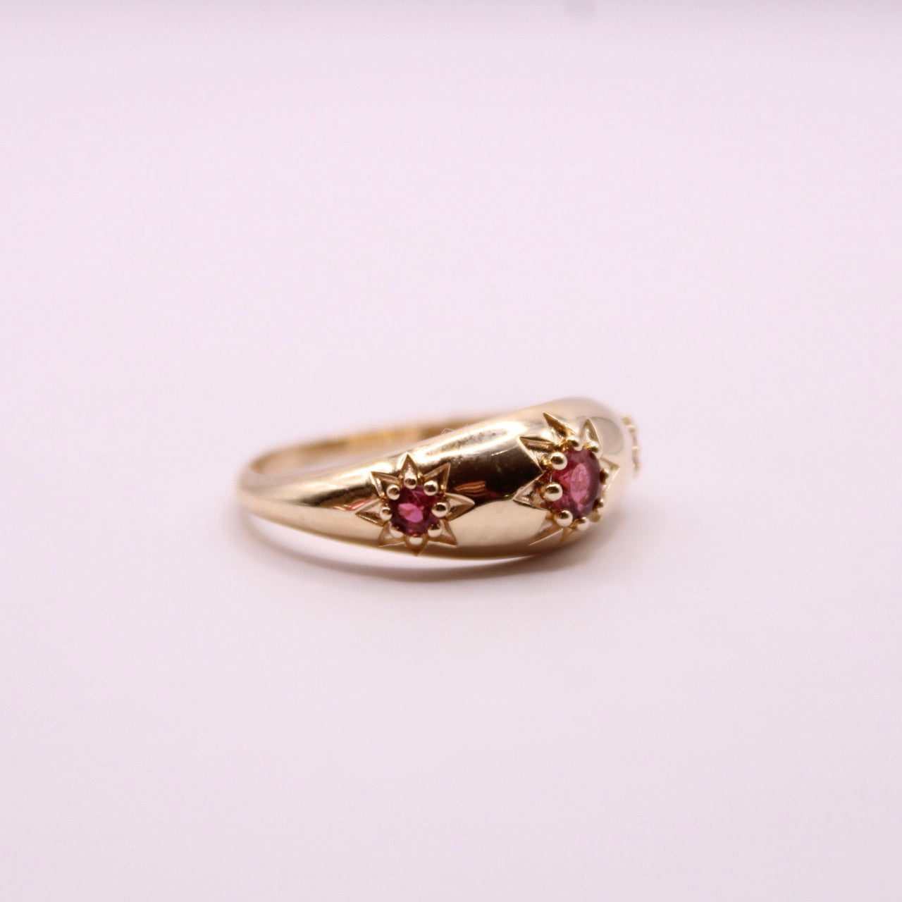 Rubellite Star Dome Ring
