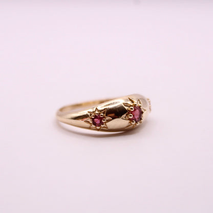 Rubellite Star Dome Ring