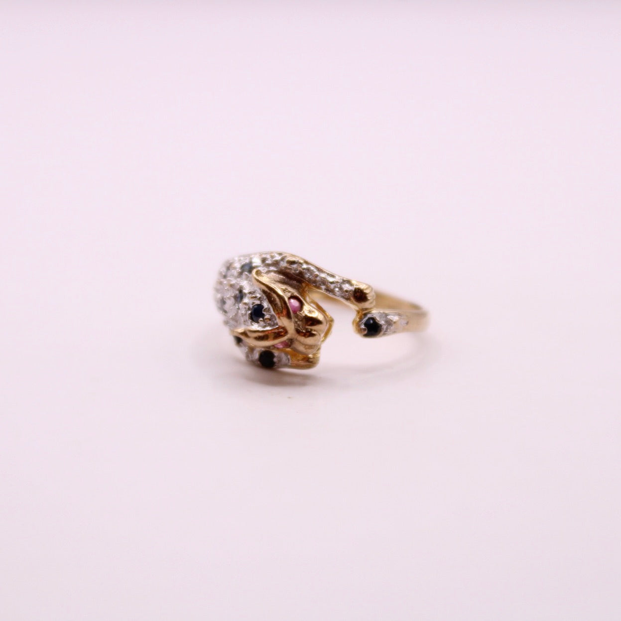Ruby & Sapphire Leopard/Panther Ring