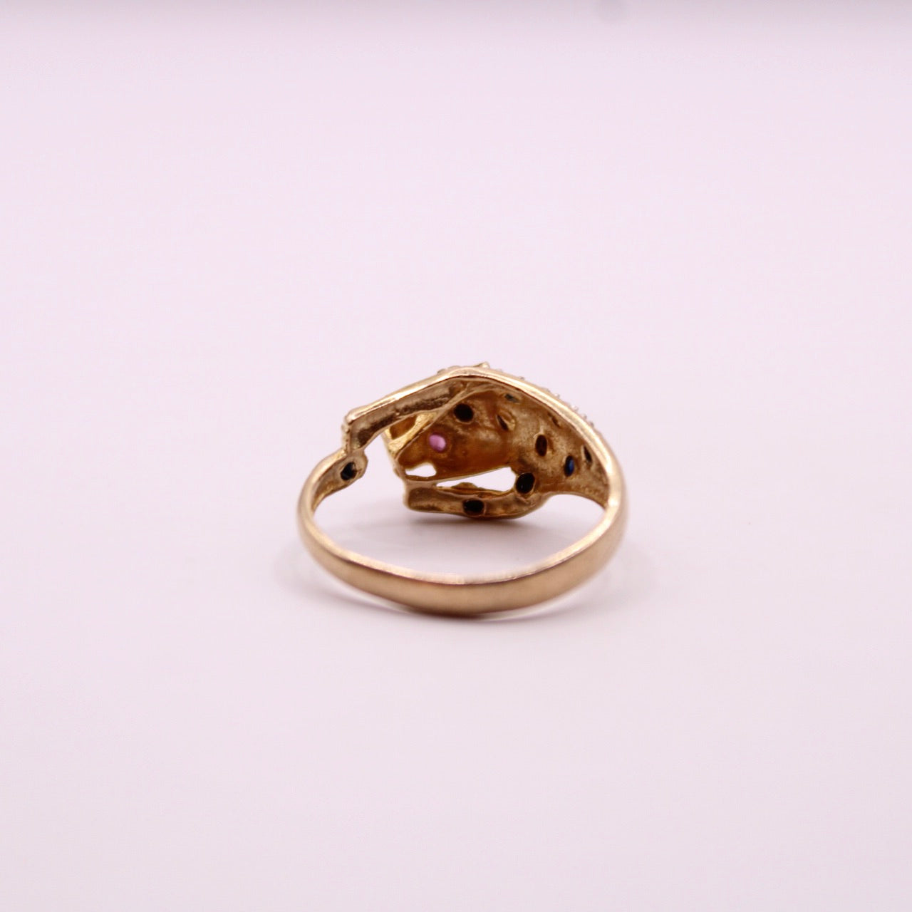 Ruby & Sapphire Leopard/Panther Ring