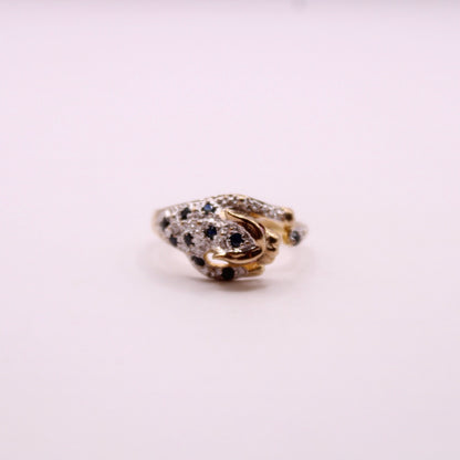Ruby & Sapphire Leopard/Panther Ring