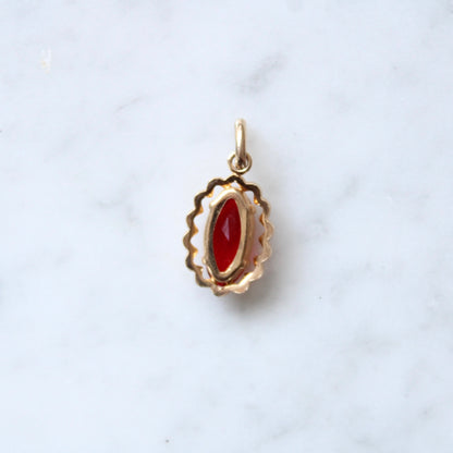Ruby Flower Pendant