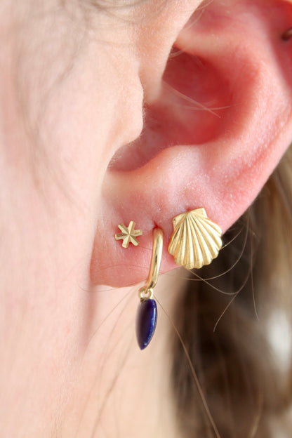 Lapis Lazuli Heart Earrings