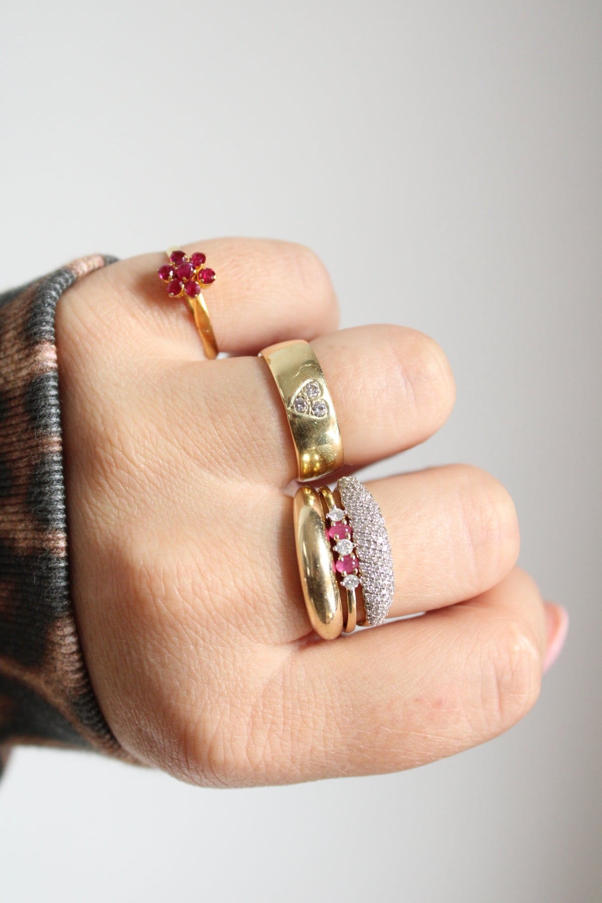 Ruby Flower Ring