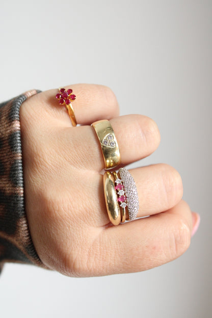 Ruby Flower Ring