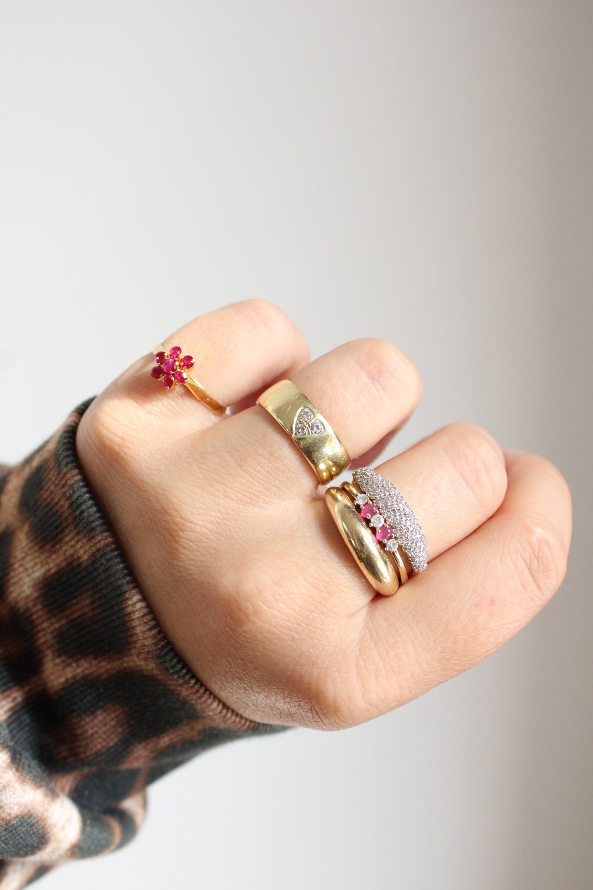 Ruby Flower Ring