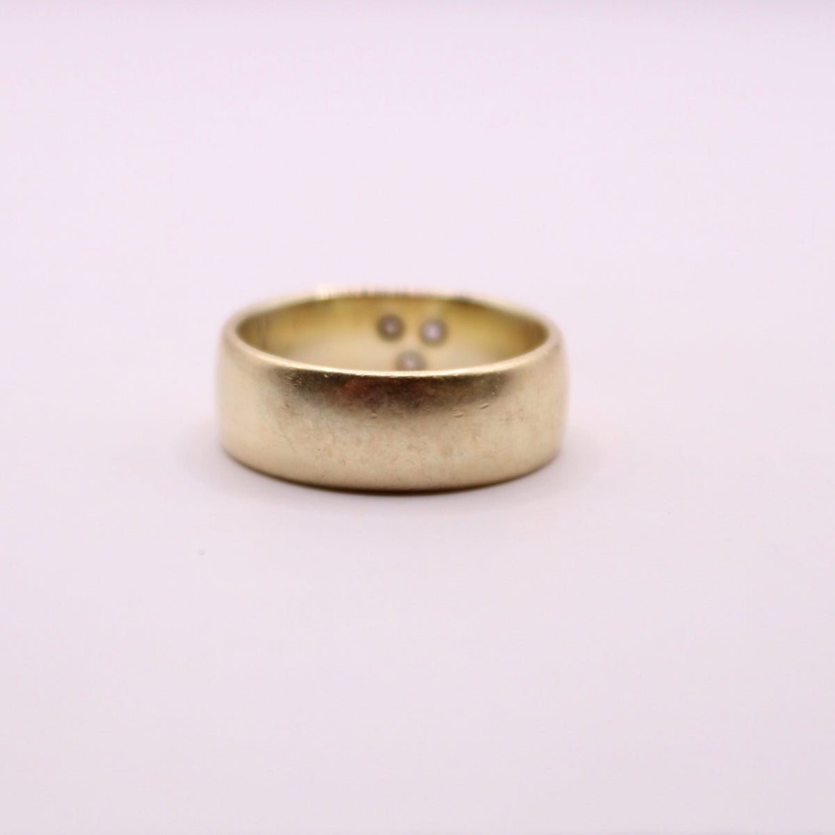 Solid Diamond Heart Band Ring