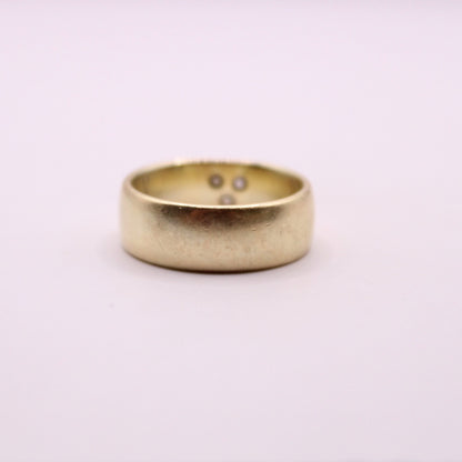 Solid Diamond Heart Band Ring