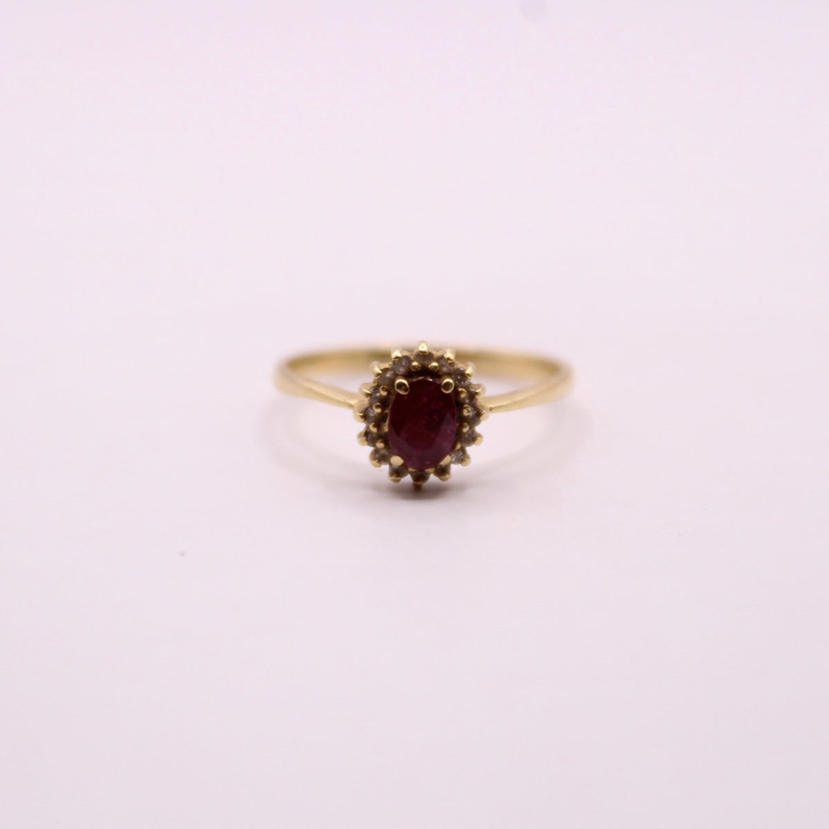Ruby & Diamond Lady Di Ring