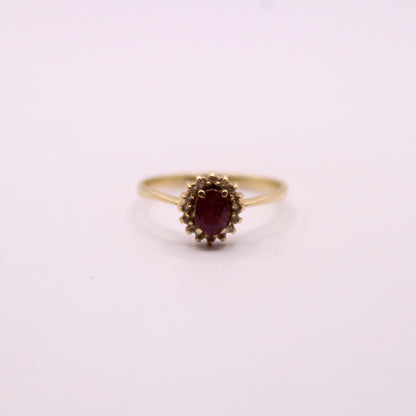 Ruby & Diamond Lady Di Ring