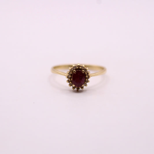 Ruby & Diamond Lady Di Ring