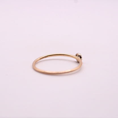 Dainty Diamond Flower Ring