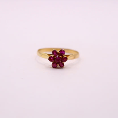 Ruby Flower Ring