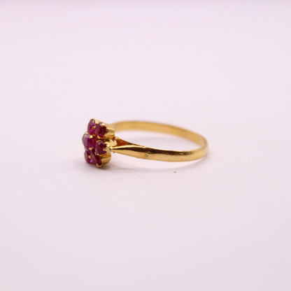 Ruby Flower Ring