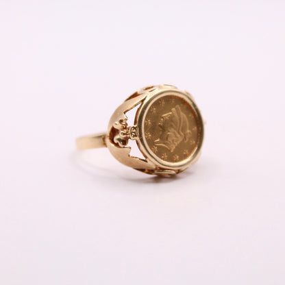 21ct Dollar Coin Ring