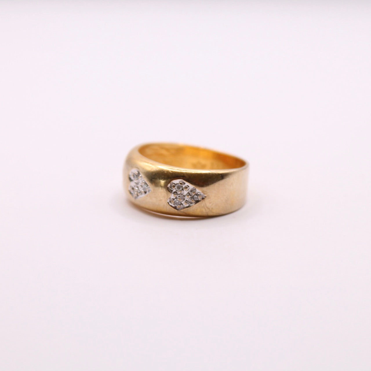 Diamond Hearts Band Ring