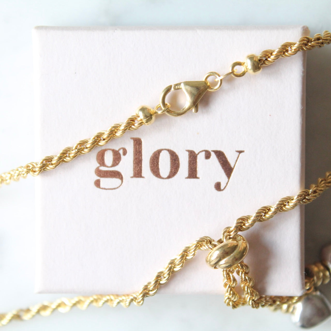 Rope Knot Hearts Necklace