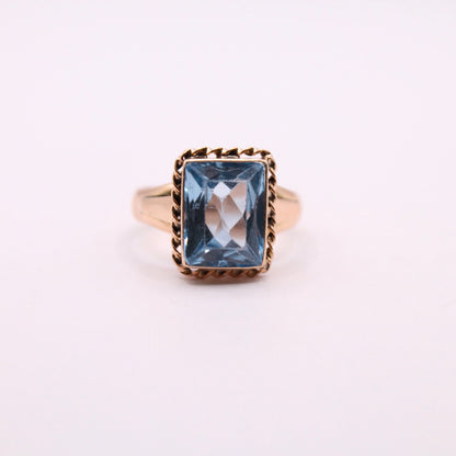 Aquamarine Rope Ring