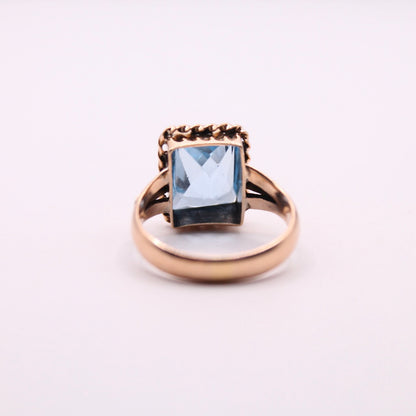 Aquamarine Rope Ring