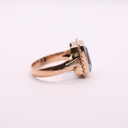 Aquamarine Rope Ring