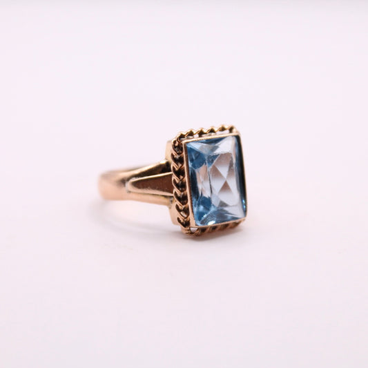 Aquamarine Rope Ring